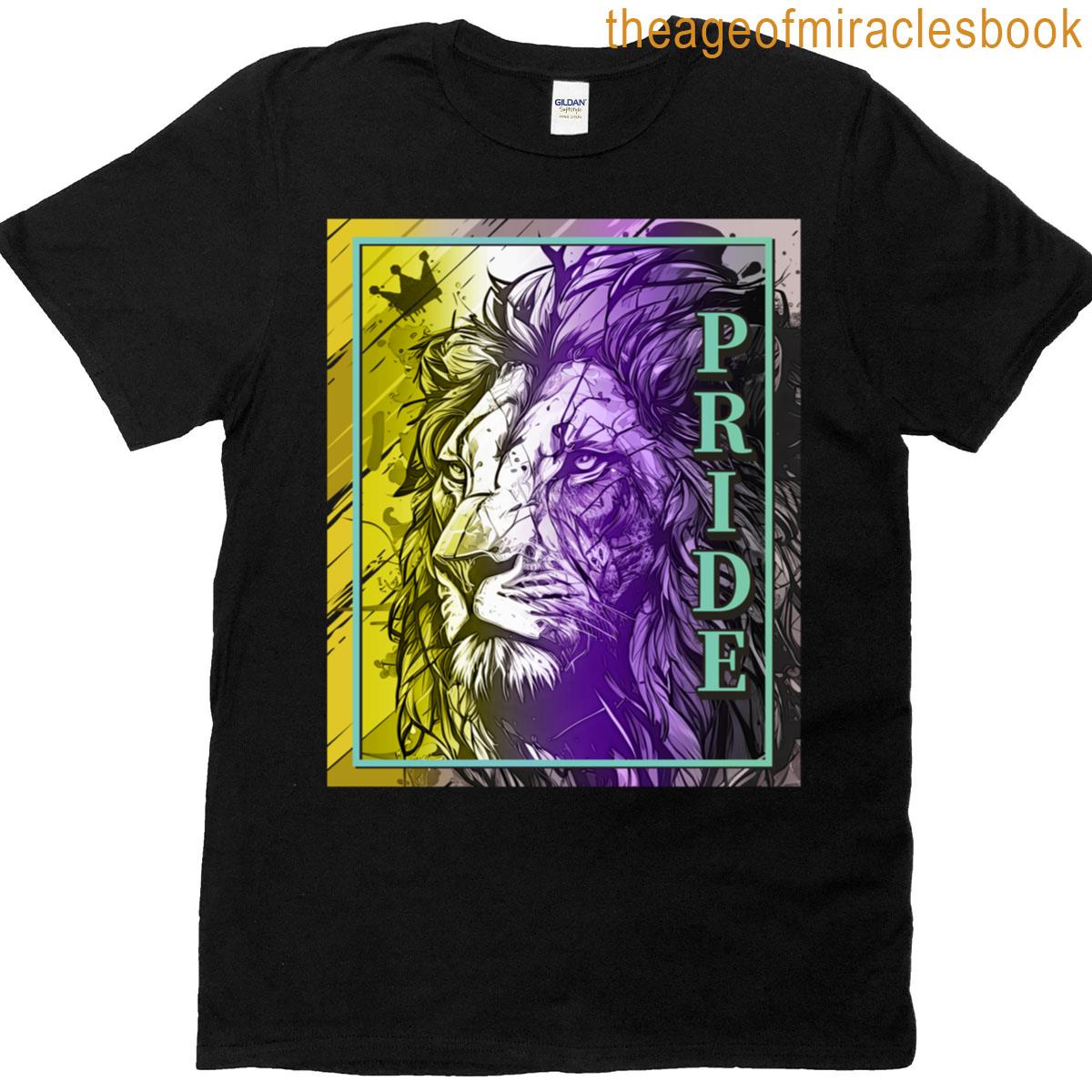 Nonbinary Lion Pride Lgbt Flag T-shirt