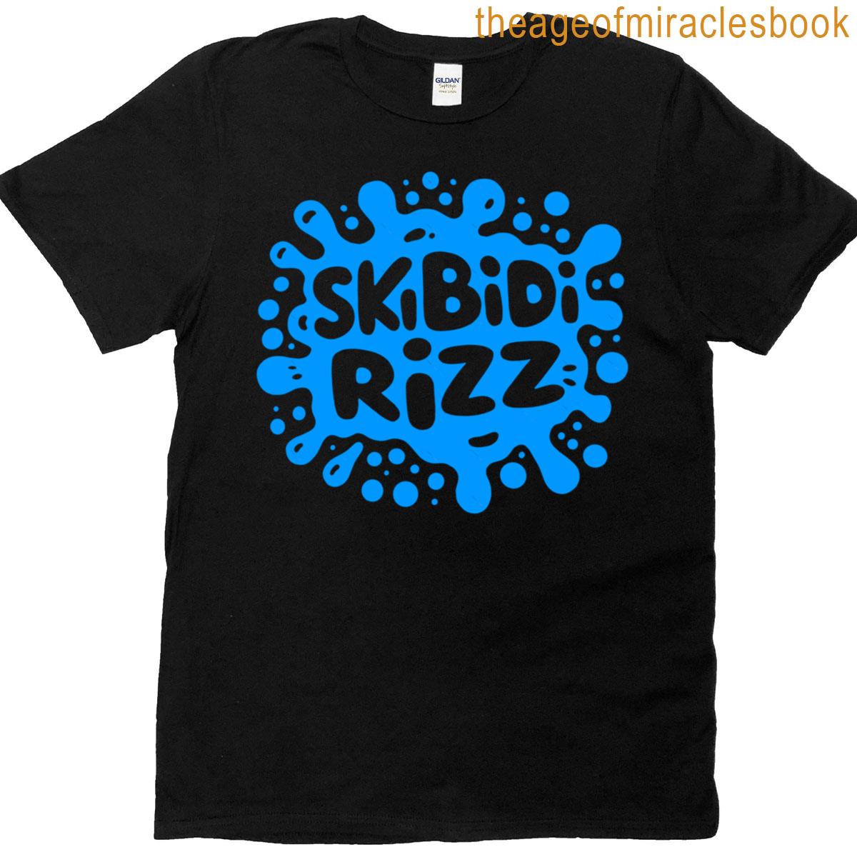 Skibidi Rizz! Gen Alpha Blue Splat Design T-shirt