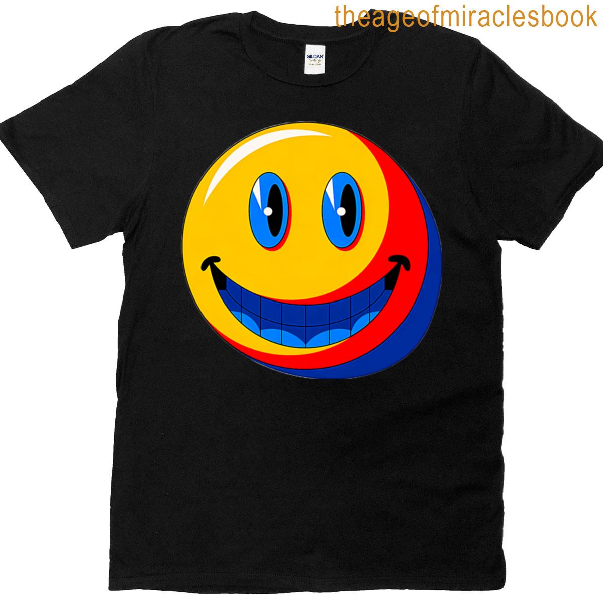 Trippy Smile Face Design T-shirt
