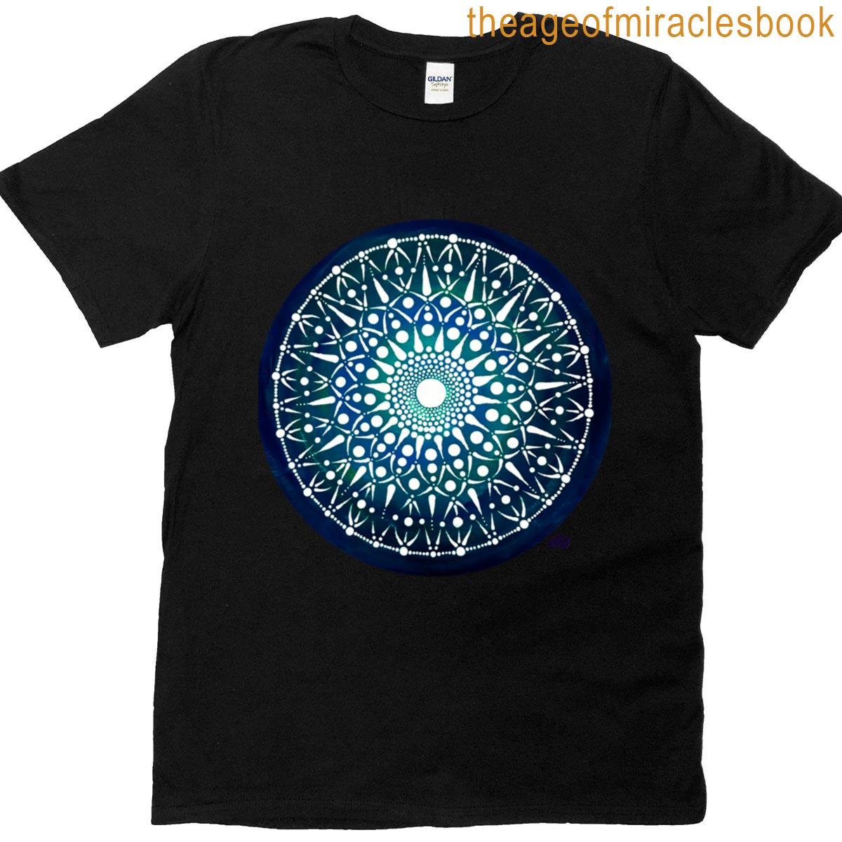 Night Colors Mandala With Dots T-shirt