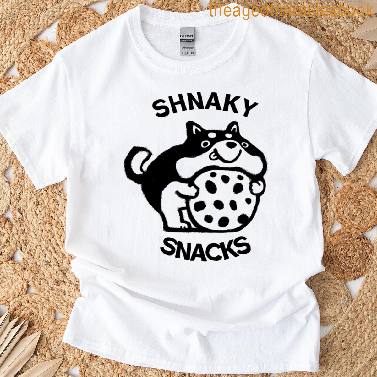 Shnaky Snacks Cute Dog With Cookie T-shirt