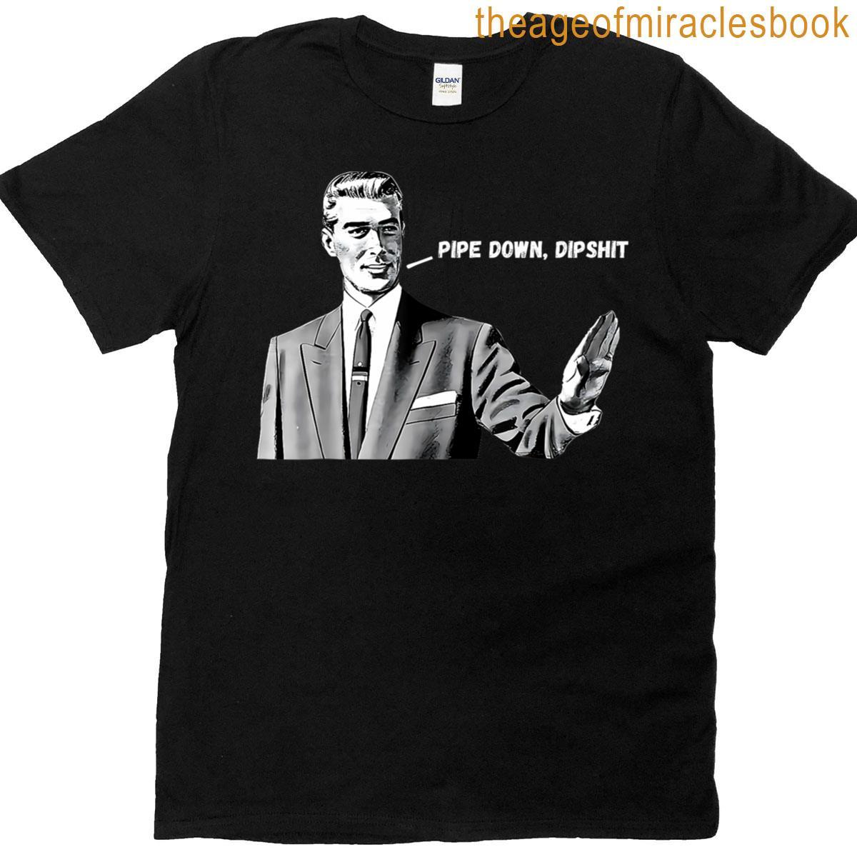 Funny Guy Correction Pipe Down Dipshit Meme 2025 T-shirt