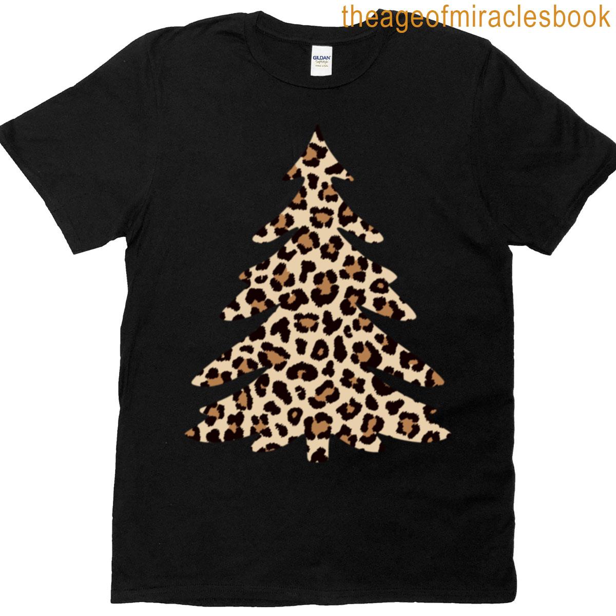 Christmas Tree Classic Leopard Print T-shirt
