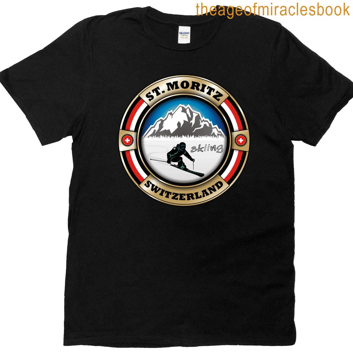 Classic Switzerland Skiing St Moritz T-shirt