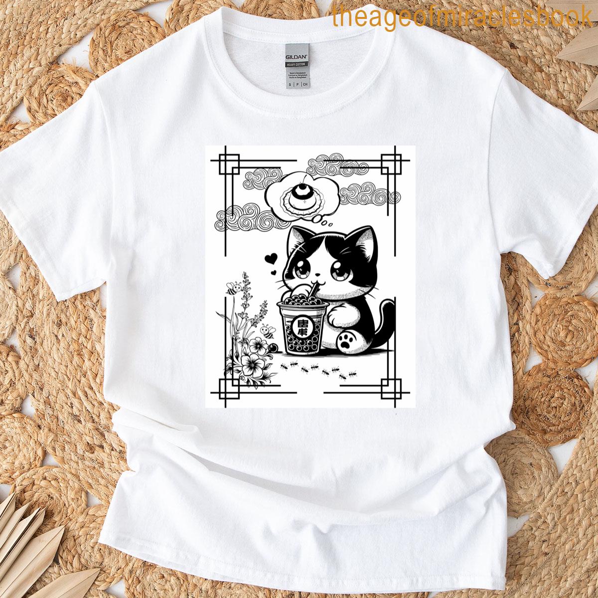 Boba Milk Tea Kitty T-shirt