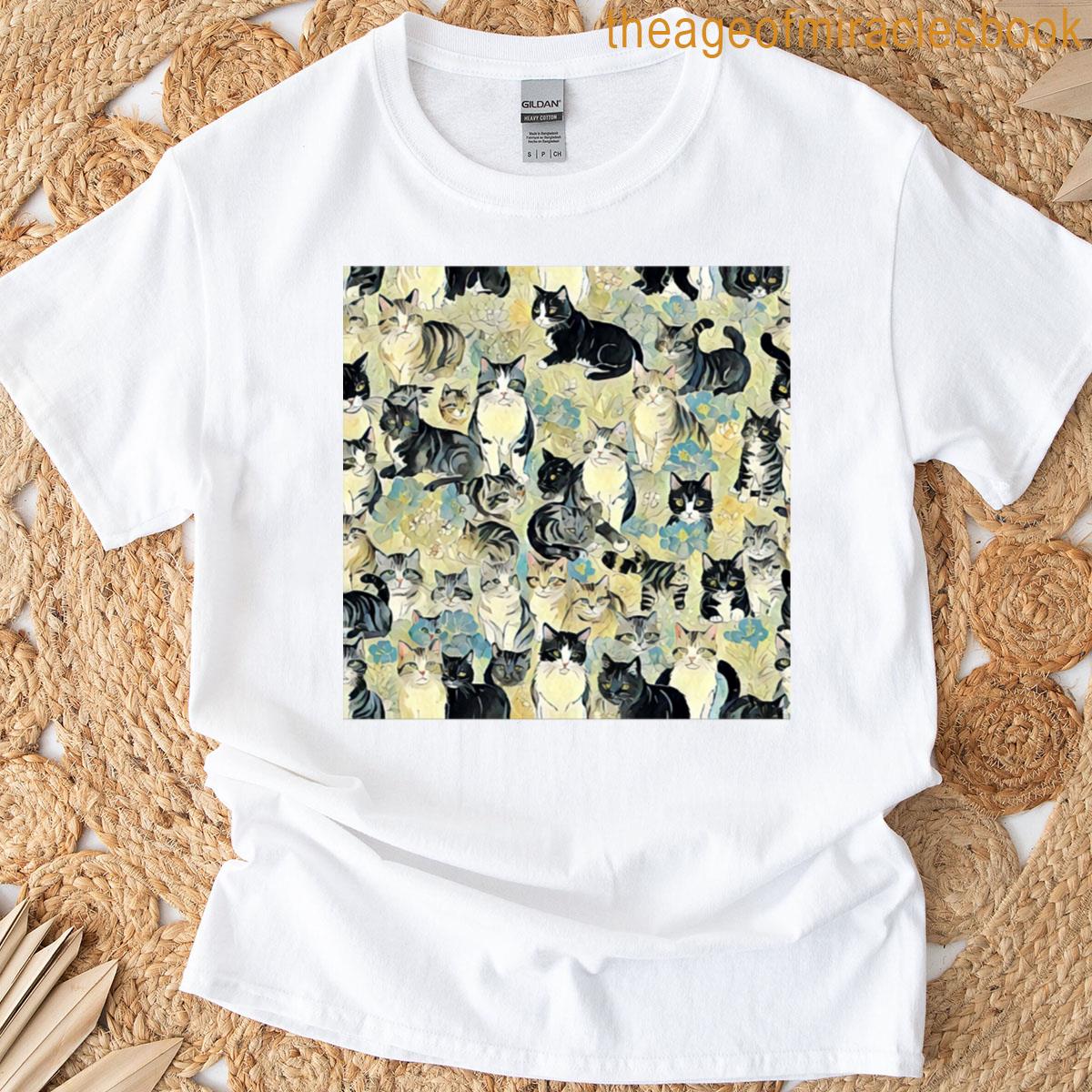 Cats And Flowers T-shirt