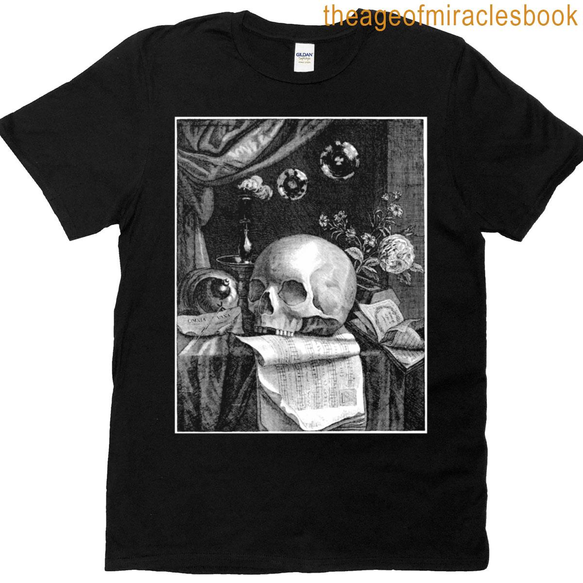 Goth Skeleton Art Drawing T-shirt