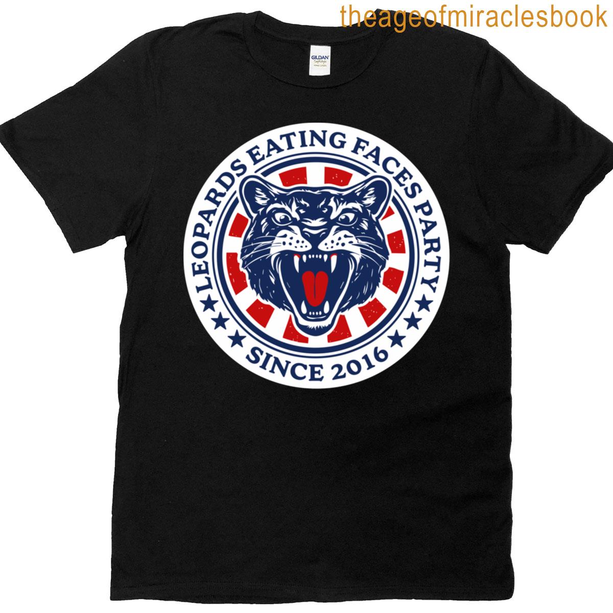 Leopards Eating Faces Party Since 2016 Logo T-shirt
