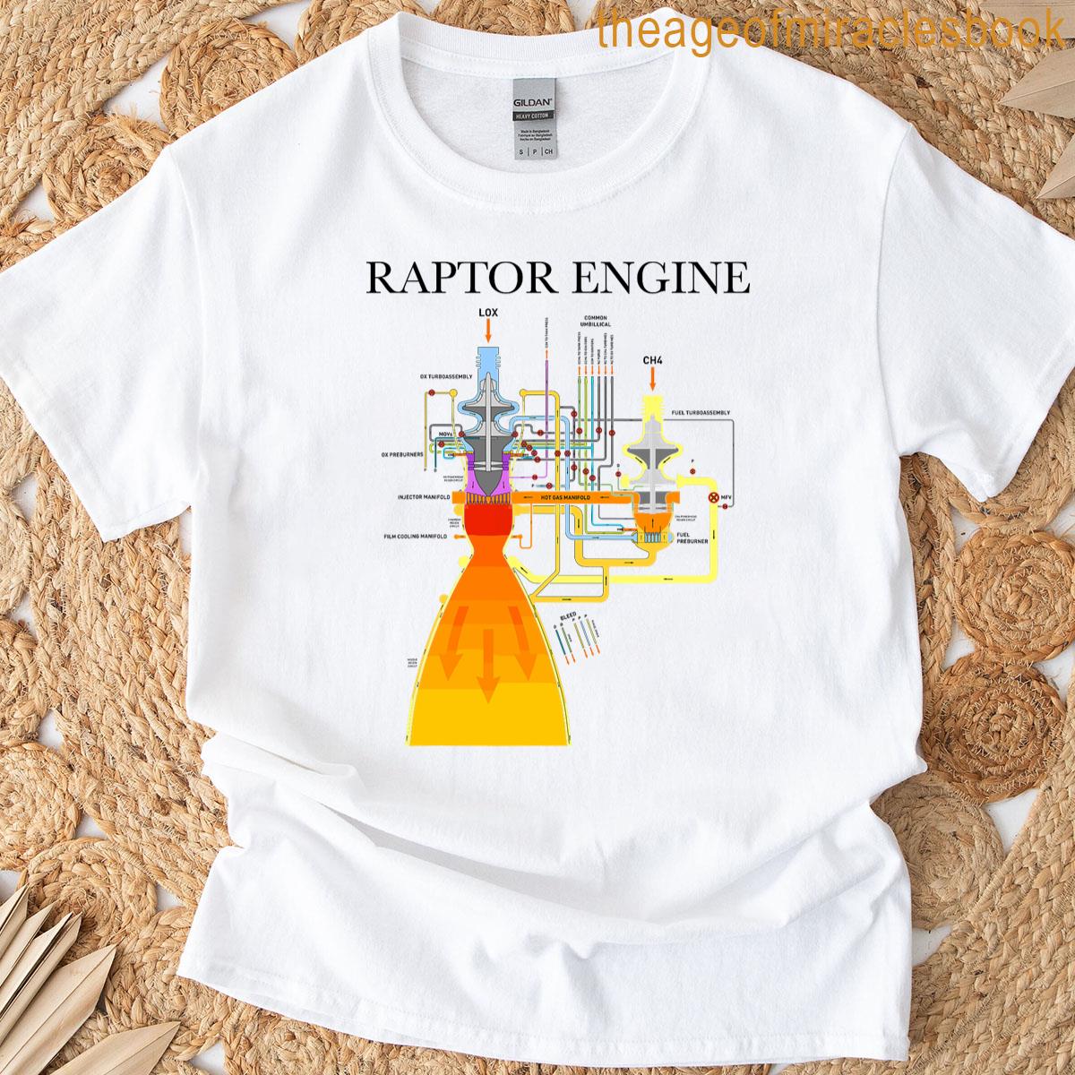 Raptor Engine Rocket T-shirt