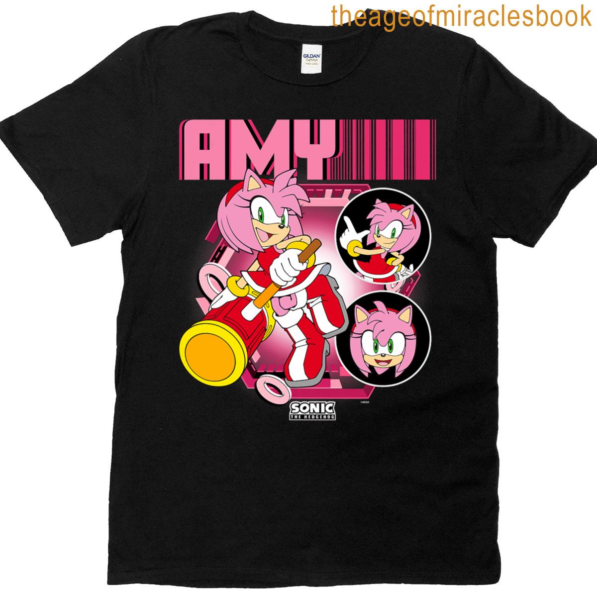 Sonic The Hedgehog Amy Rose Multi Pose Poster T-shirt
