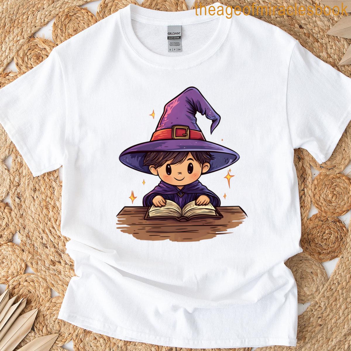 Cute Chibi Wizard Magical Fantasy Art T-shirt