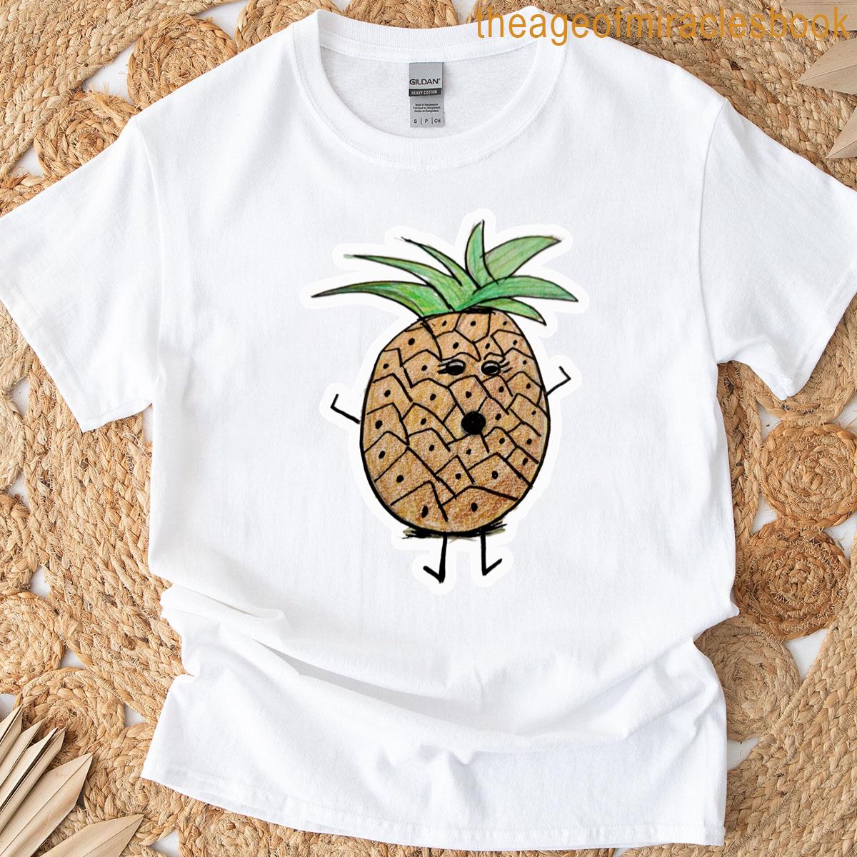 Pineapple Cartoon Drawing T-shirt
