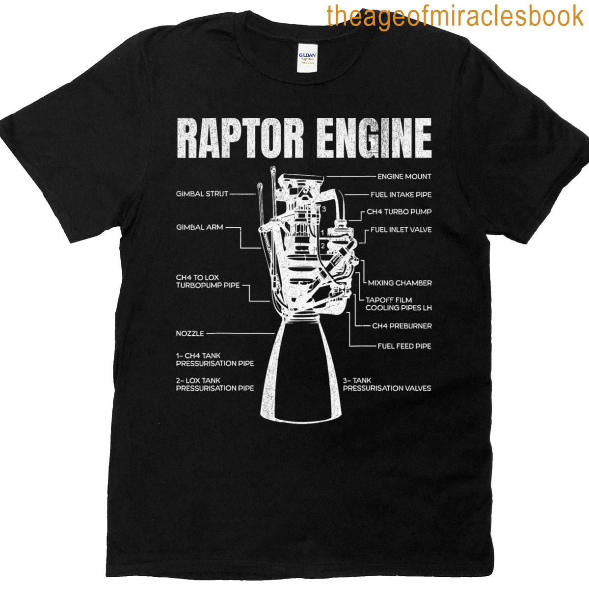 Starship Raptor Engine For Space Explorer & Rocket Scientist T-shirt