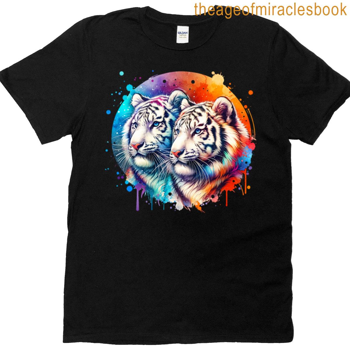 The Tiger Abstract Art Design Template T-shirt