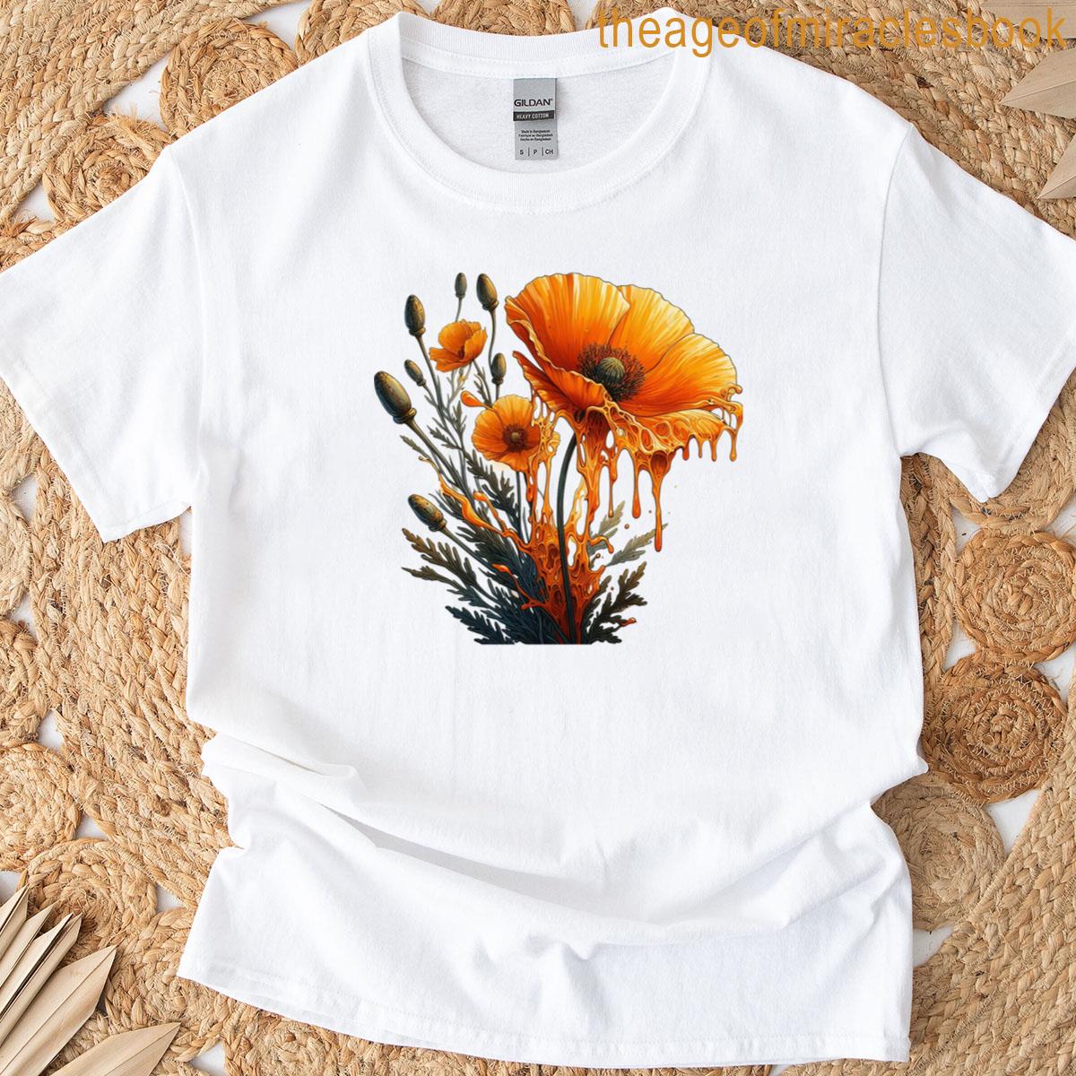 Watercolor Orange Flower T-shirt