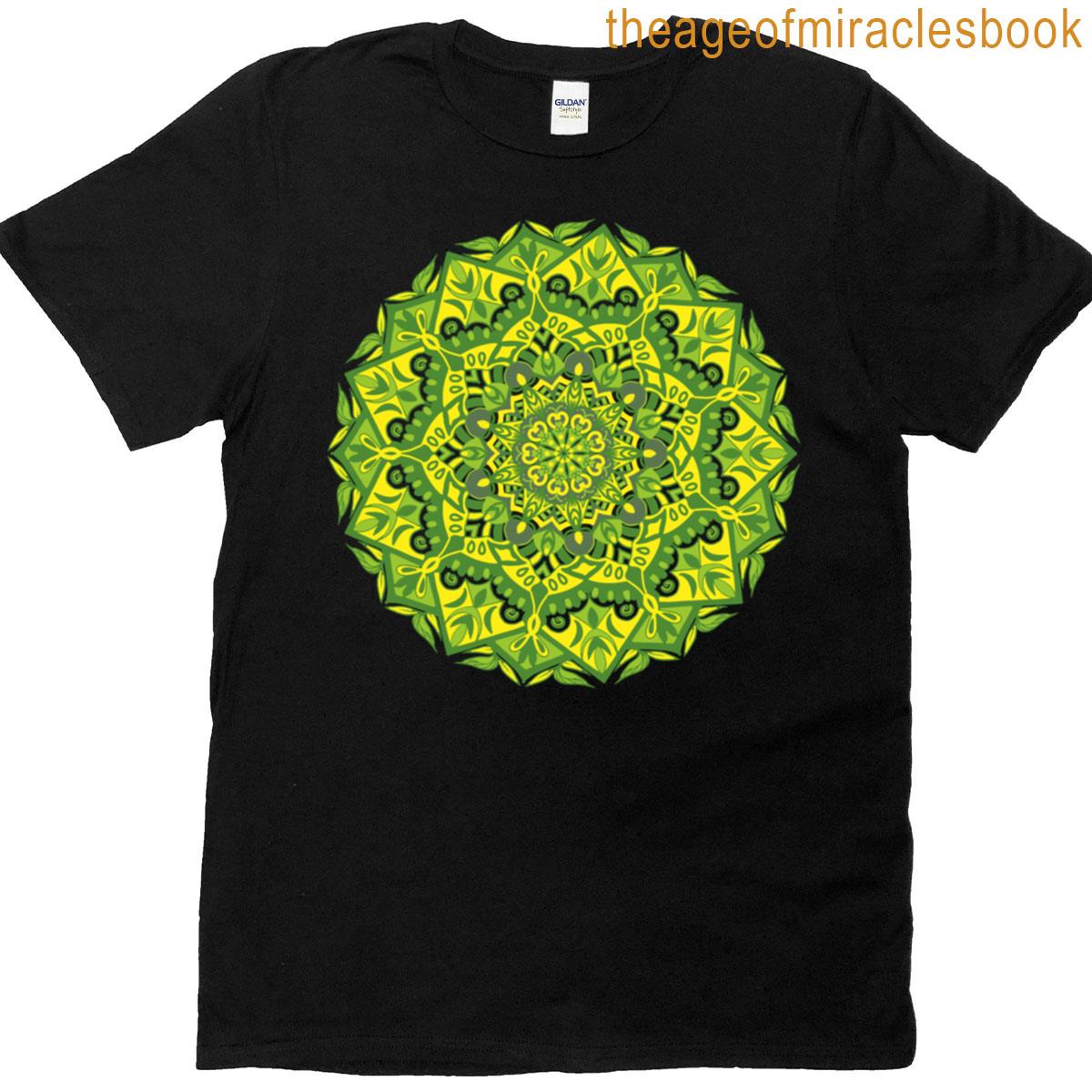 Mandala Green Flower T-shirt