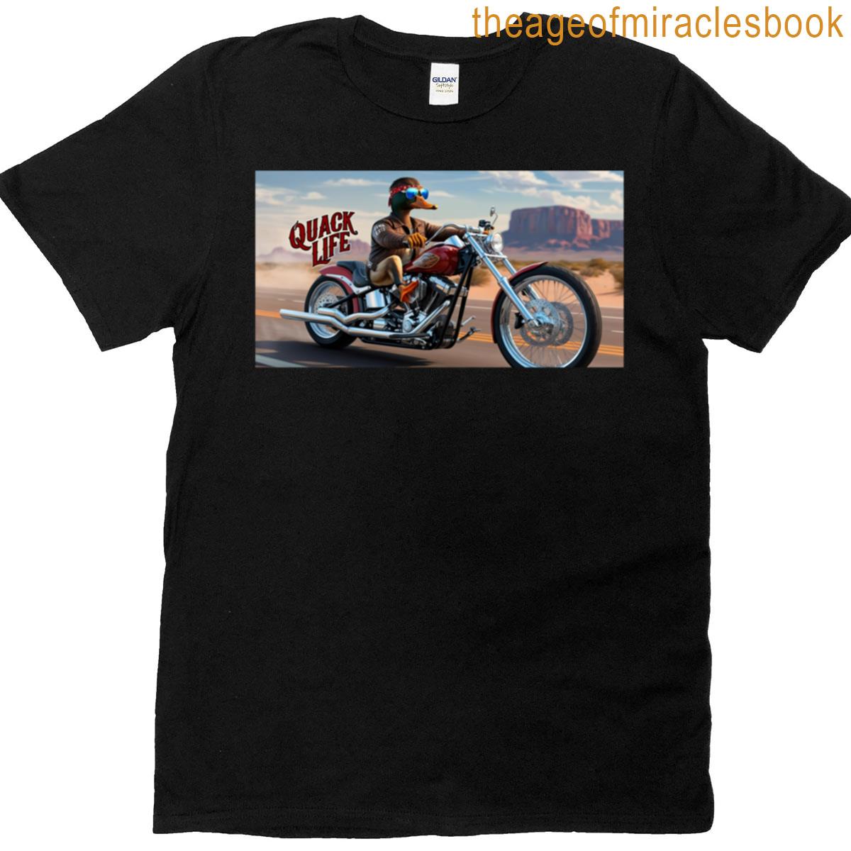 Quack Life Biker Duck T-shirt