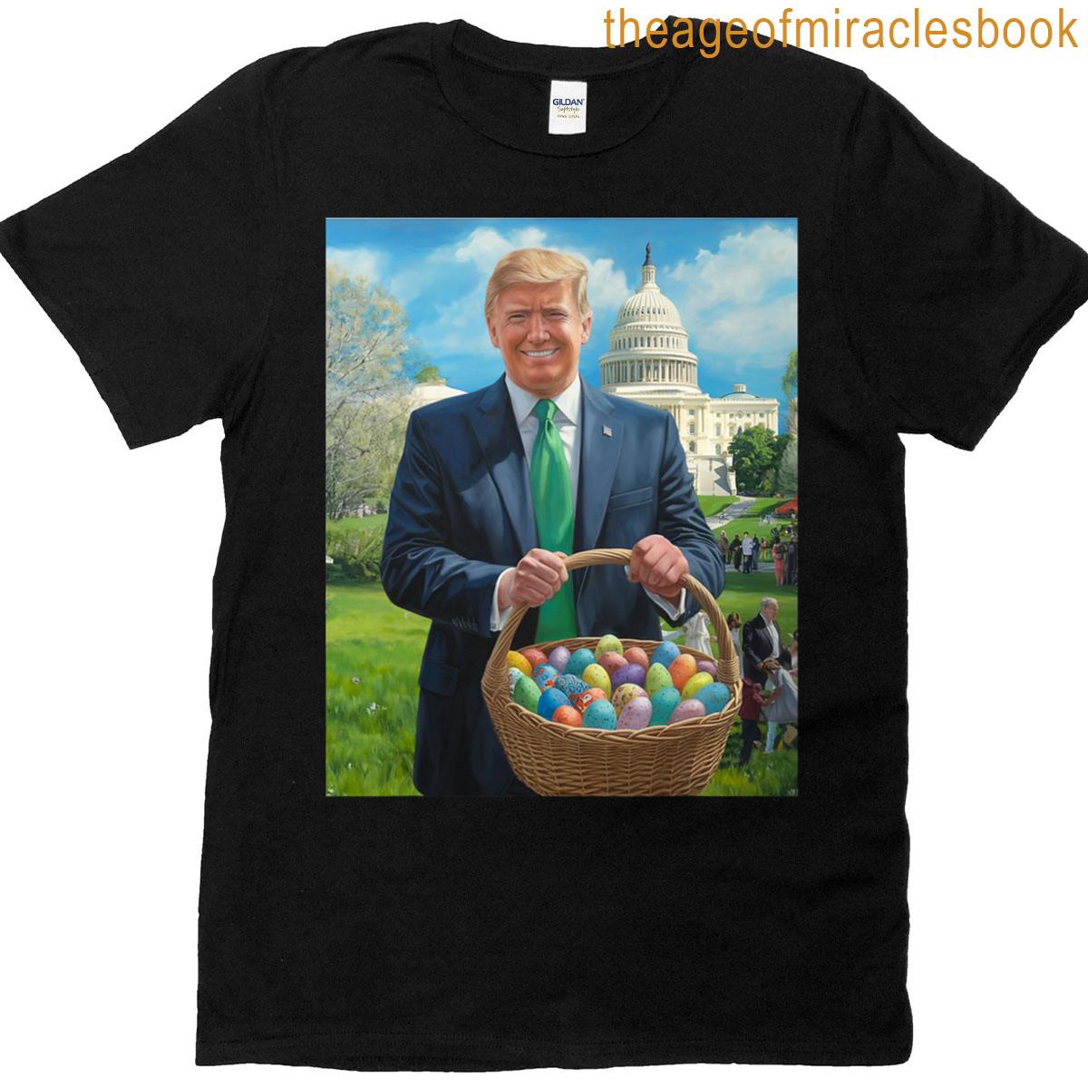 Funny Easter Celebration Trump Easter Egg Hunt Capitol T-shirt