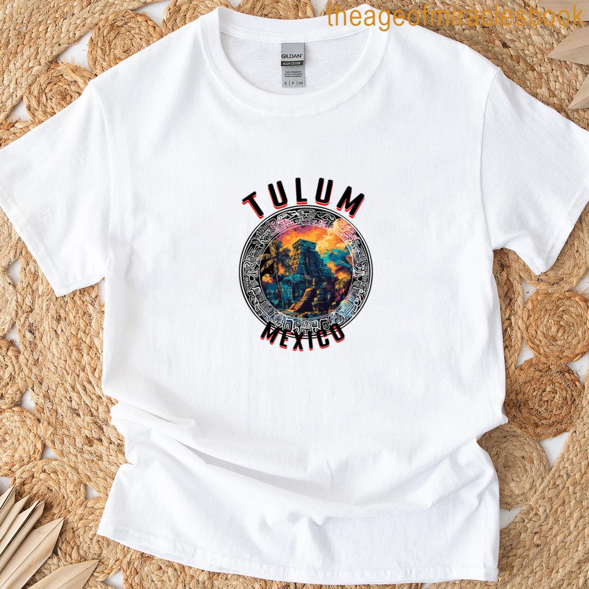 Tulum Mexico With Black Lettering T-shirt