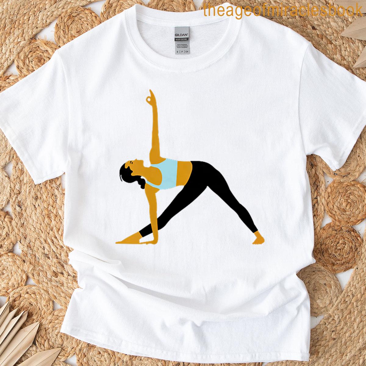 Womens Yoga Triangle Pose T-shirt