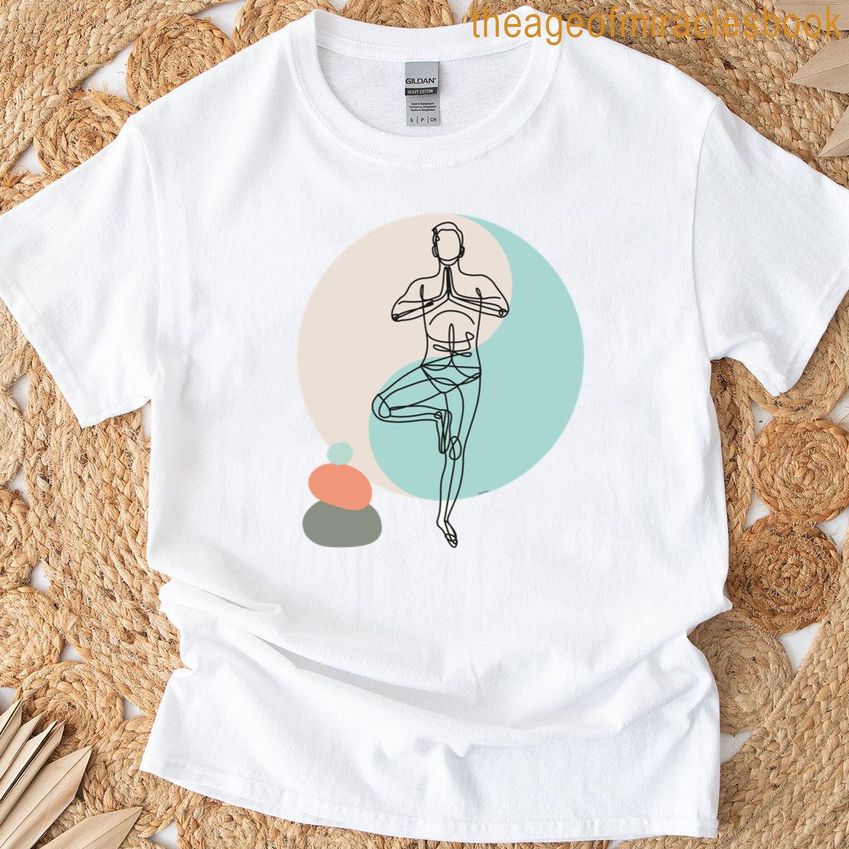 Yoga Man Tree Pose Wellness Routine T-shirt