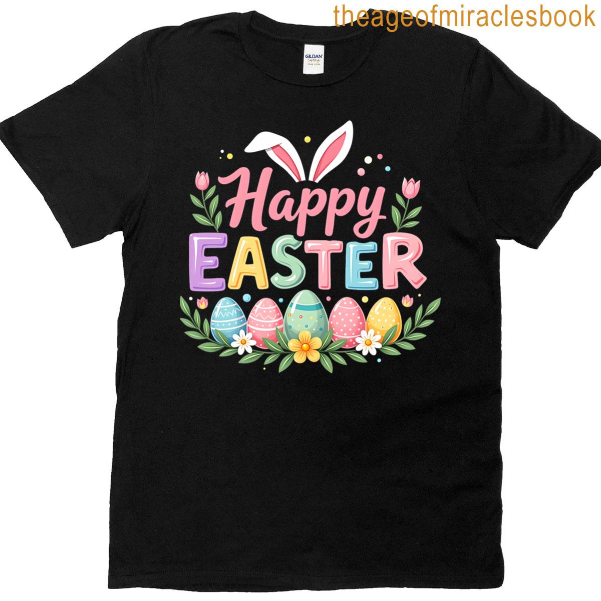 Happy Easter Bunny Spring Easter Egg Easter Kids Girls T-shirt