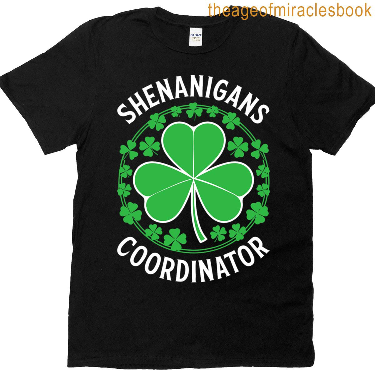 Shenanigans Coordinator Men Kids St Patricks Day T-shirt