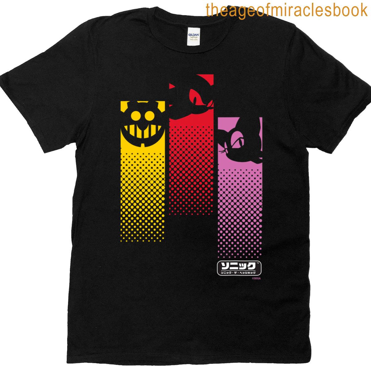 Sonic The Hedgehog Vertical Screen Shadow Rouge Eggman T-shirt