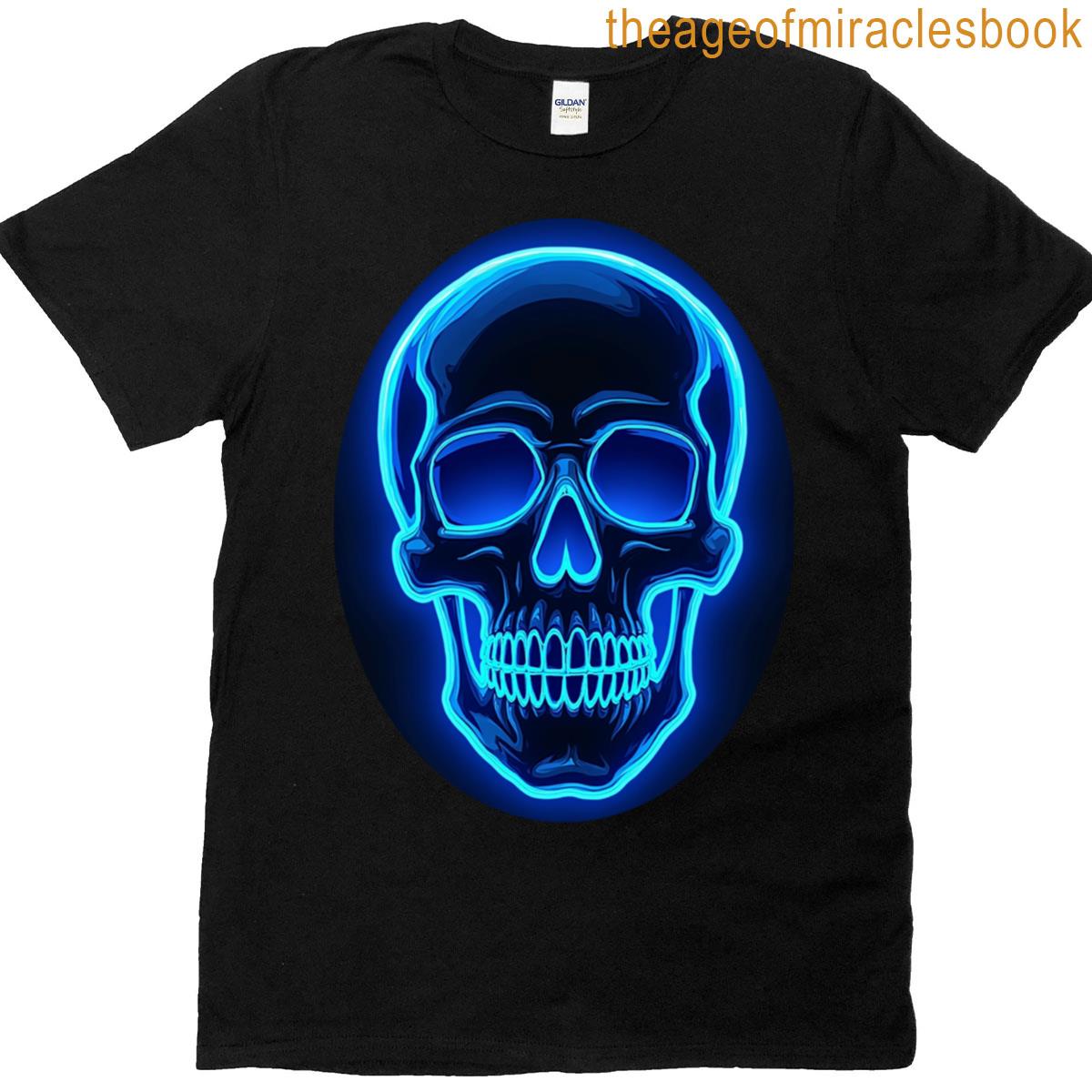 Blue Glowing Skull T-shirt