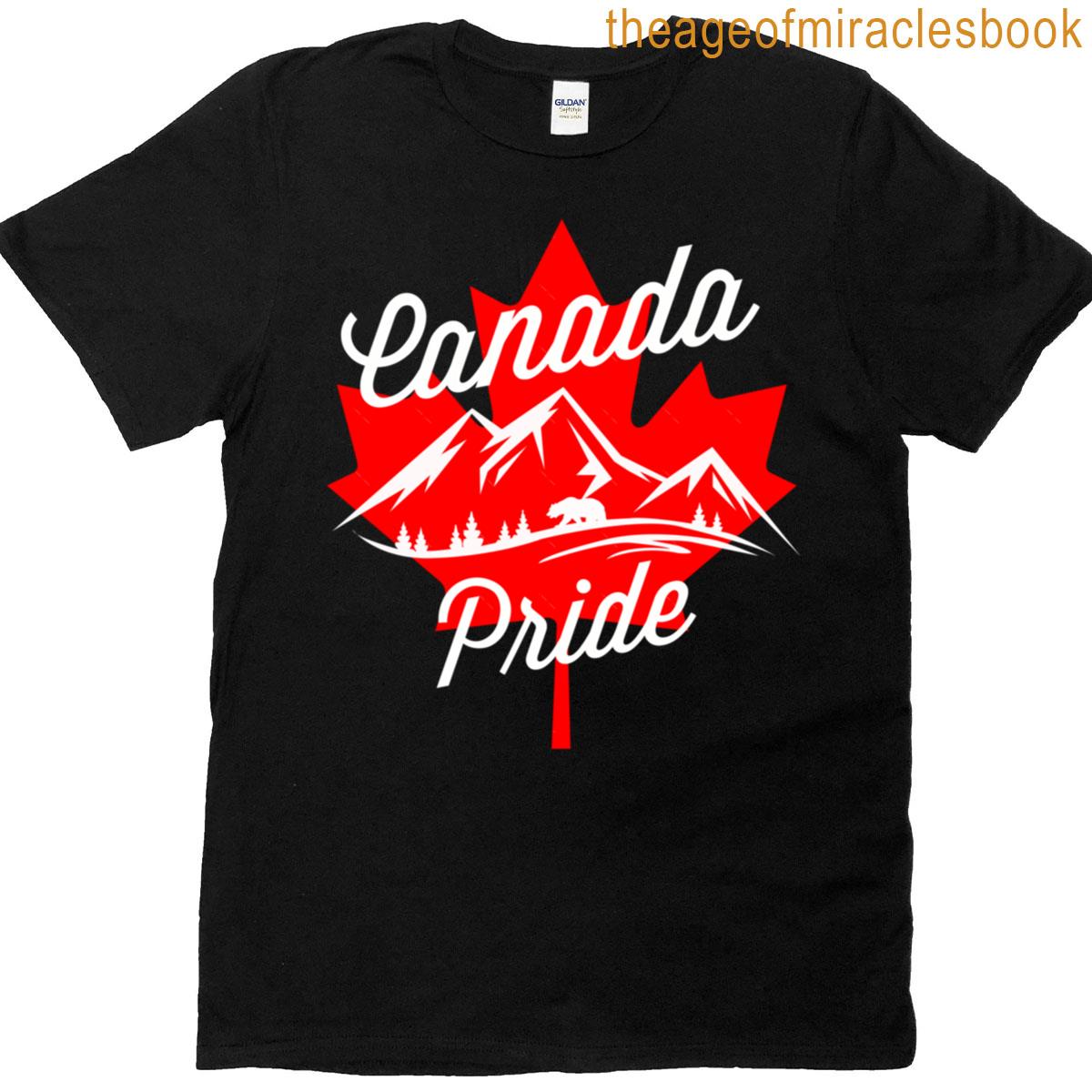 Canada Bear Mountains Canadian Pride T-shirt