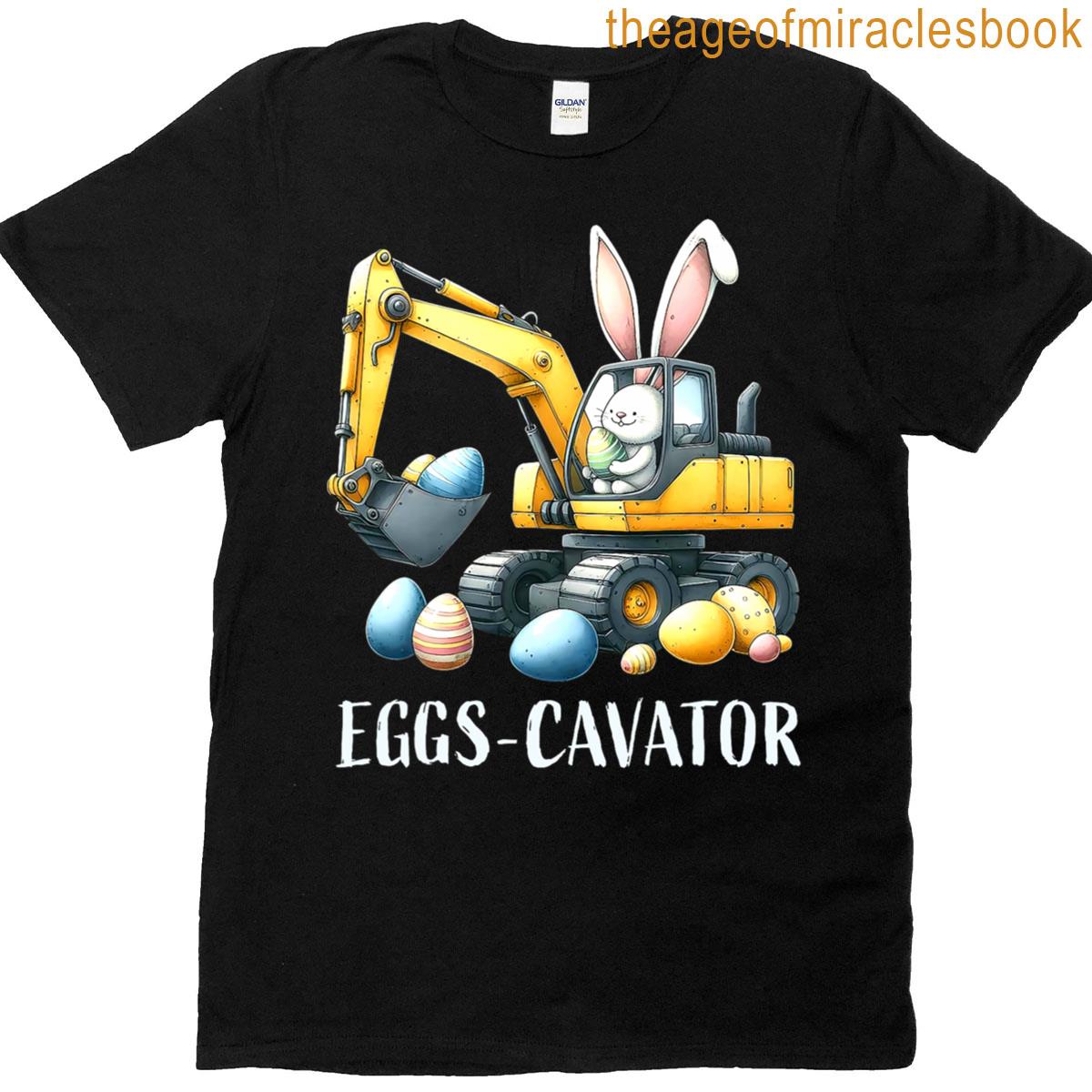 Eggscavator Easter Egg Hunt Construction Trucks Toddler Boys T-shirt