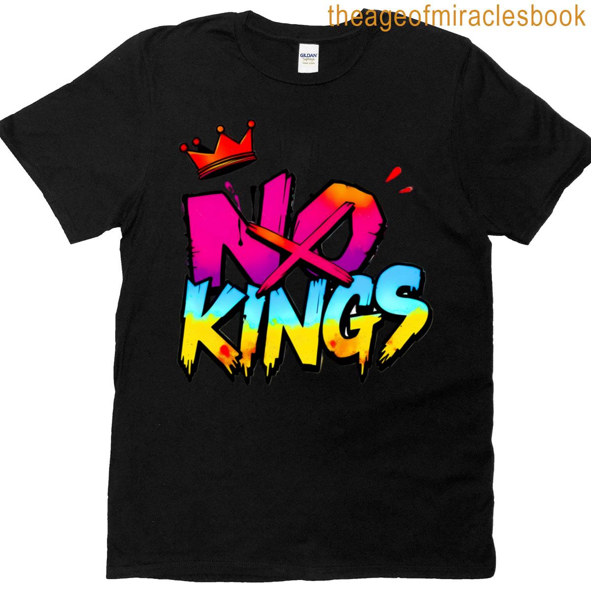 No Kings Bold Graffiti Statement T-shirt