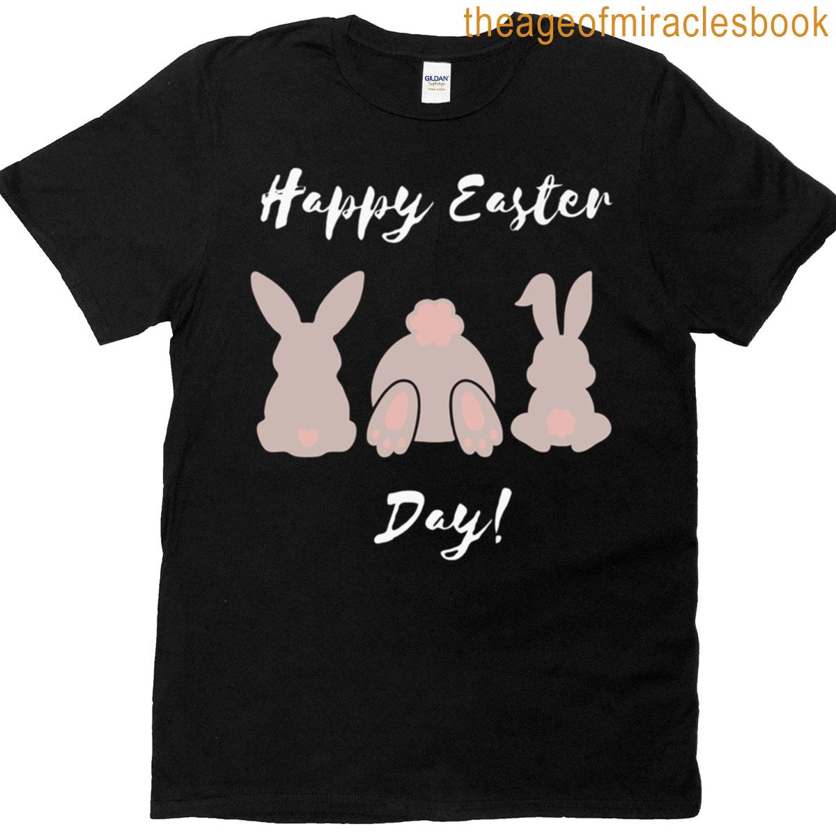 Product For Easter Holidays Three Cute Hares Happy Easter Day T-shirt