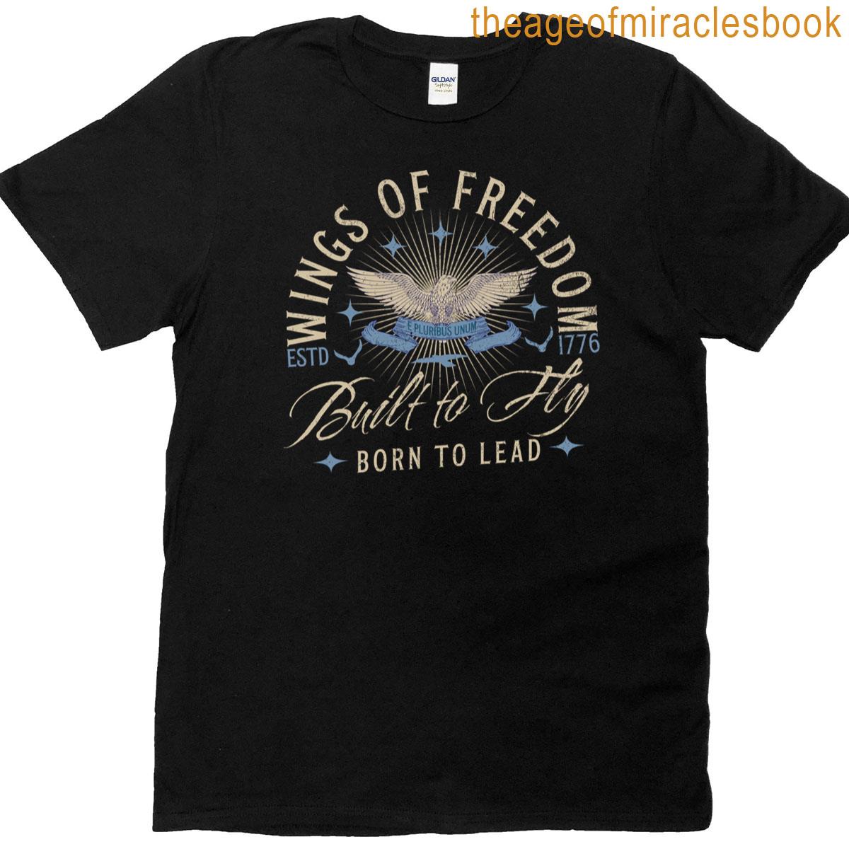 Wings Of Freedom Bald Eagle Design 2nd Version T-shirt