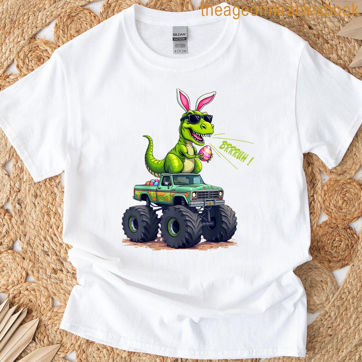 Funny Easter Dinosaur Bruh – T-rex Easter Egg Hunt T-shirt