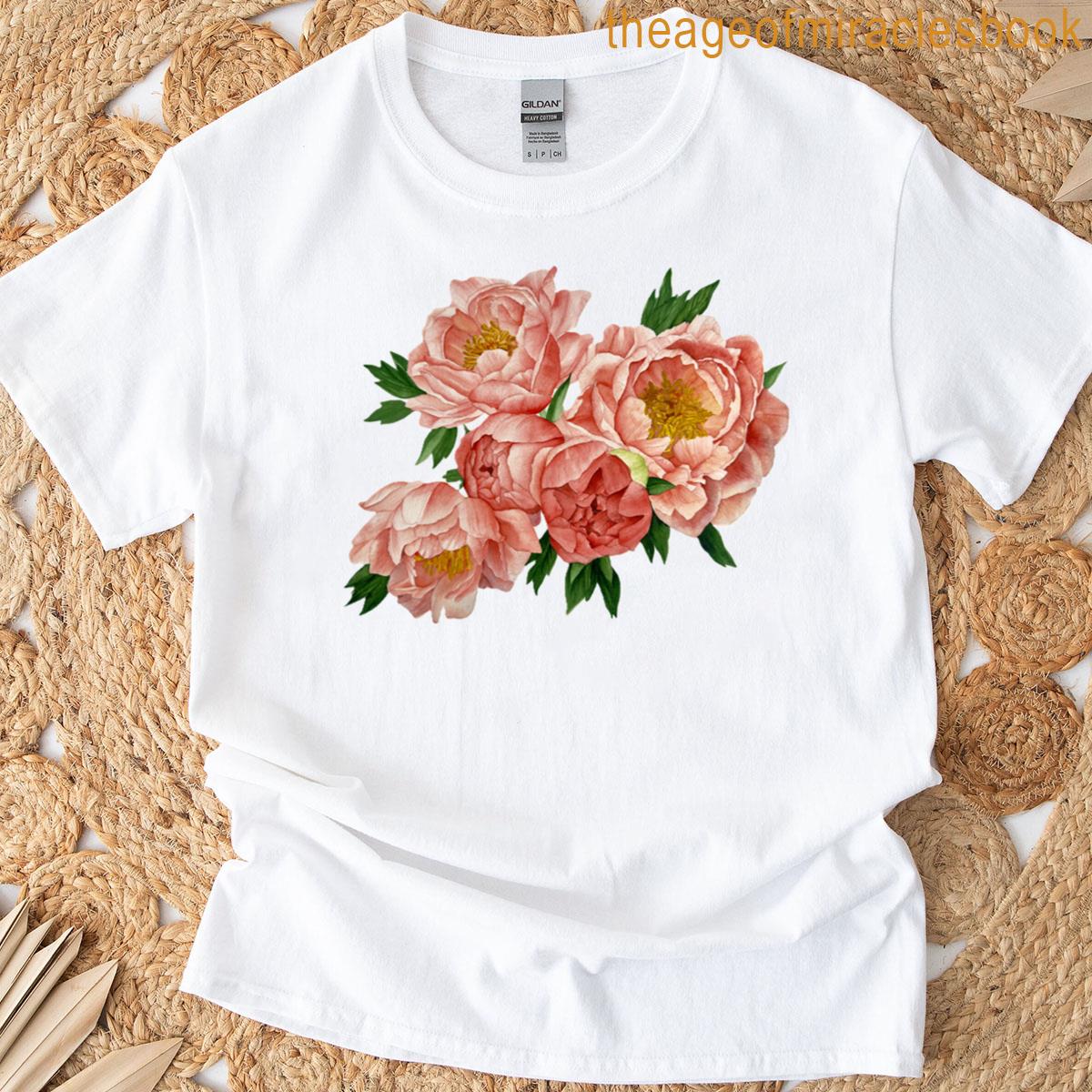 Peony Flowers Premium T-shirt