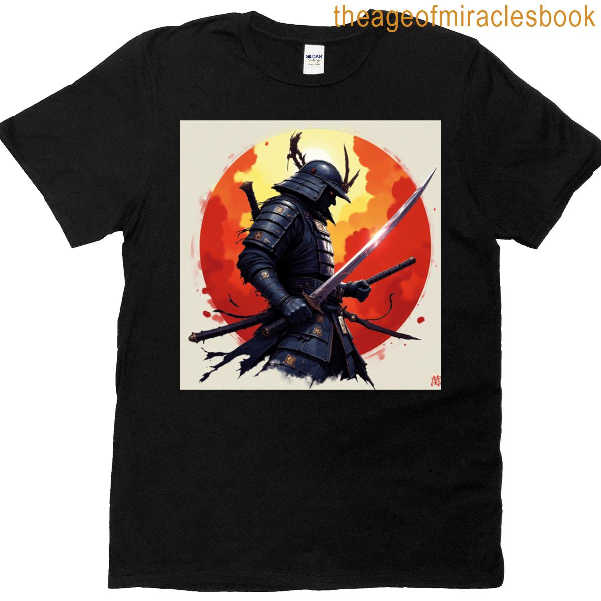 Samurai With Red Only T-shirt
