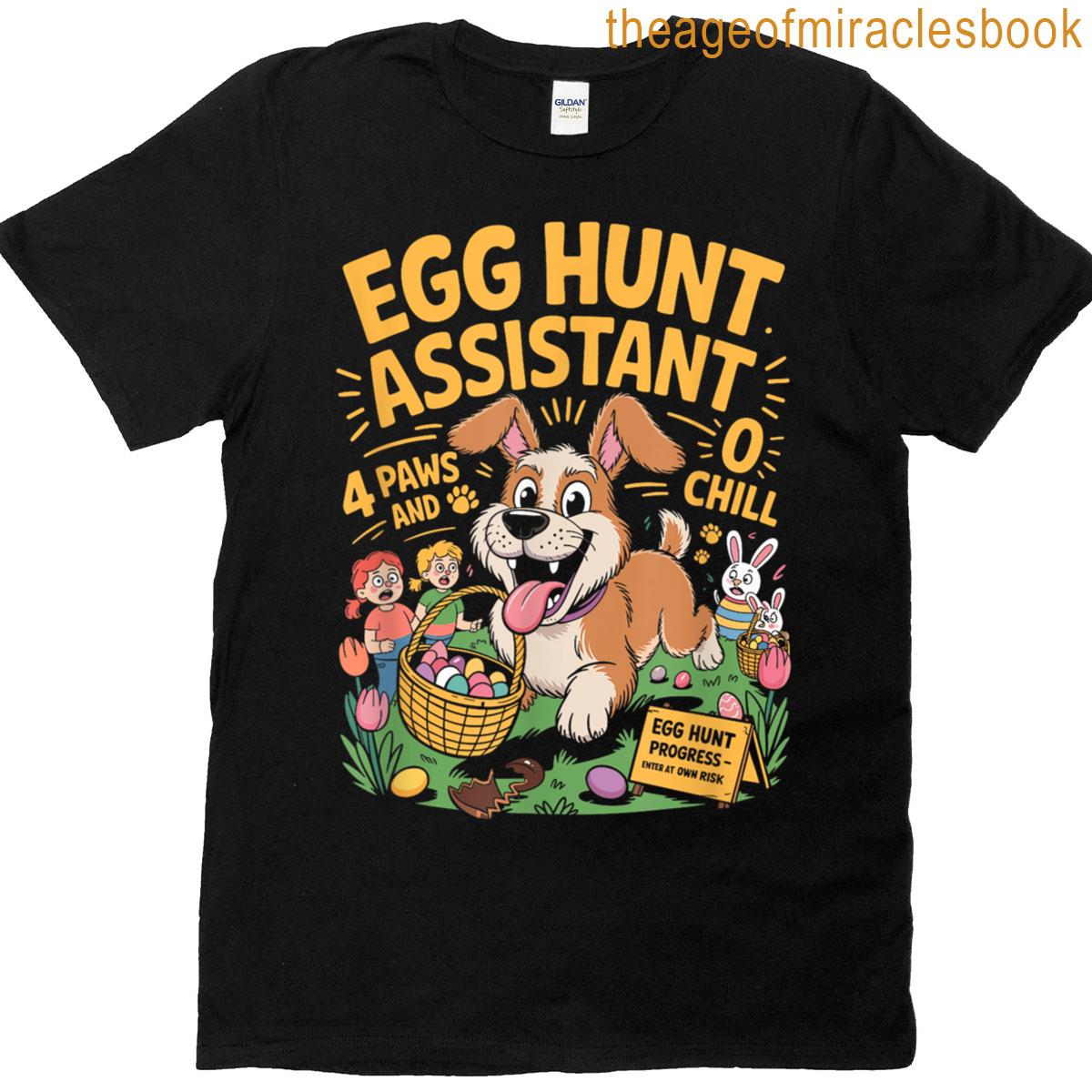 Im Just Here For The Eggs Funny Dog Easter T-shirt
