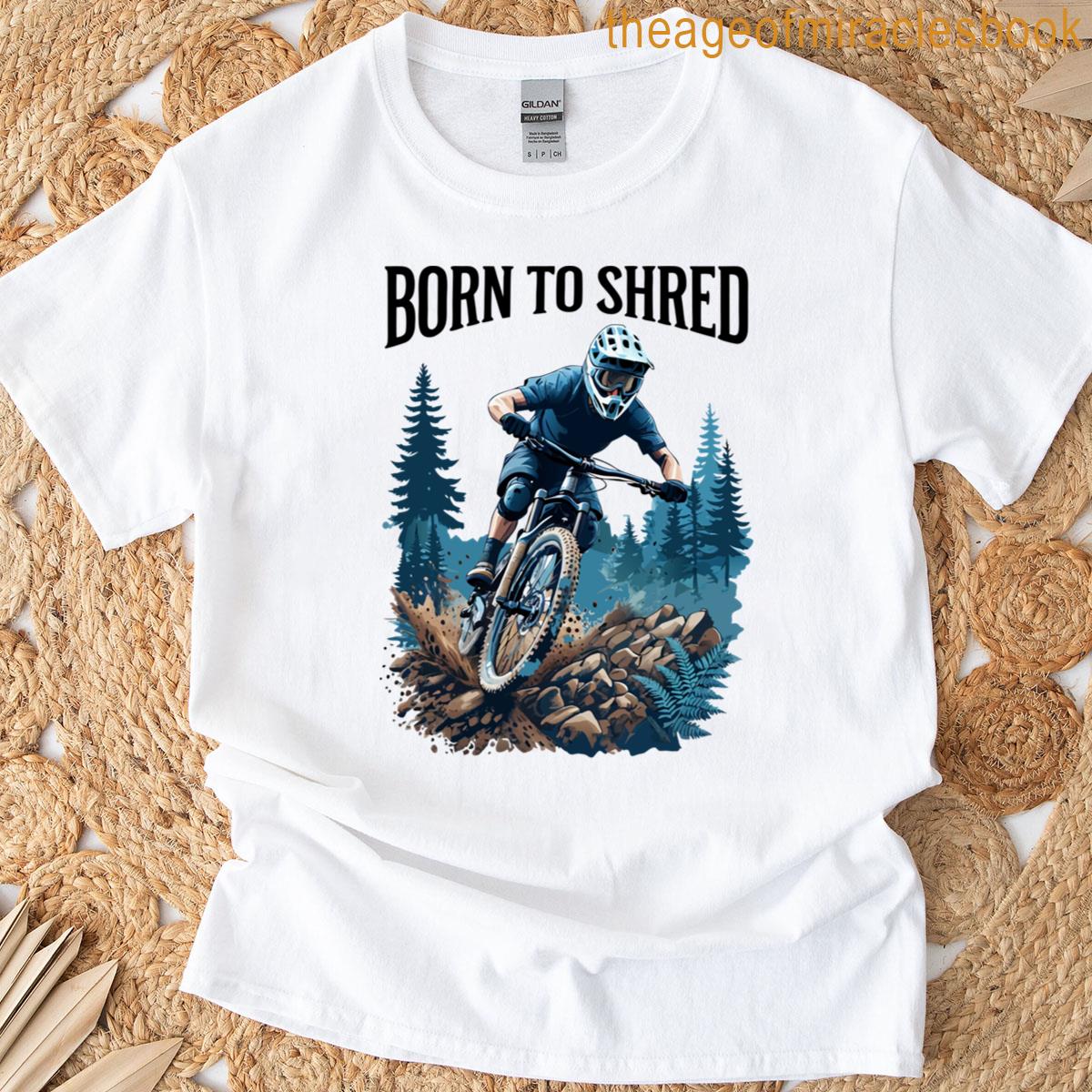 Mountain Biking Forest Trail Action Scene T-shirt