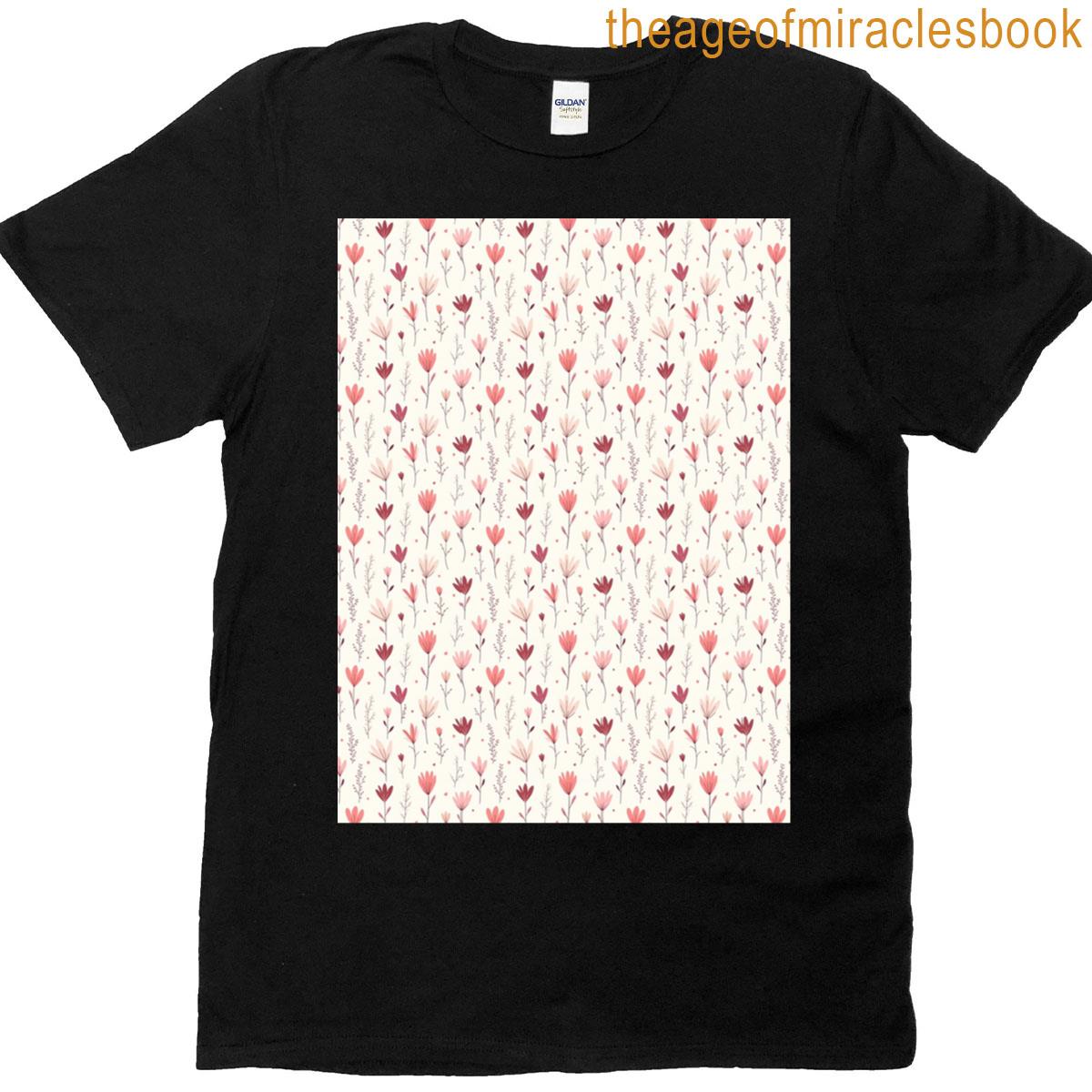 Pink Flowers Graphic T-shirt
