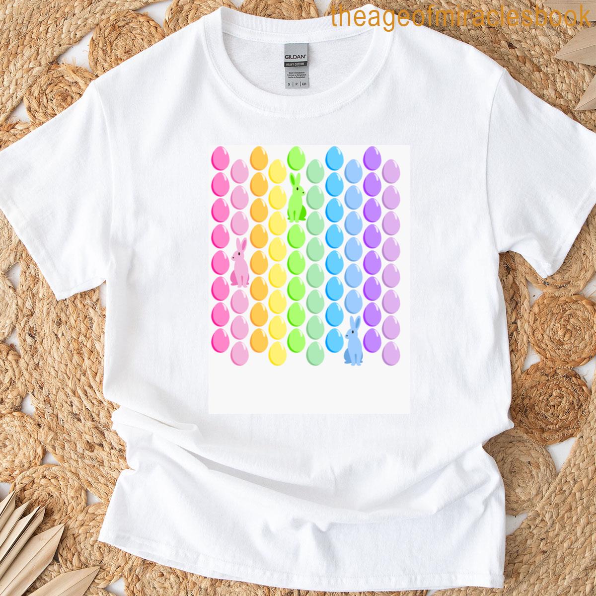 Rainbow Eggs With Hidden Bunnies T-shirt