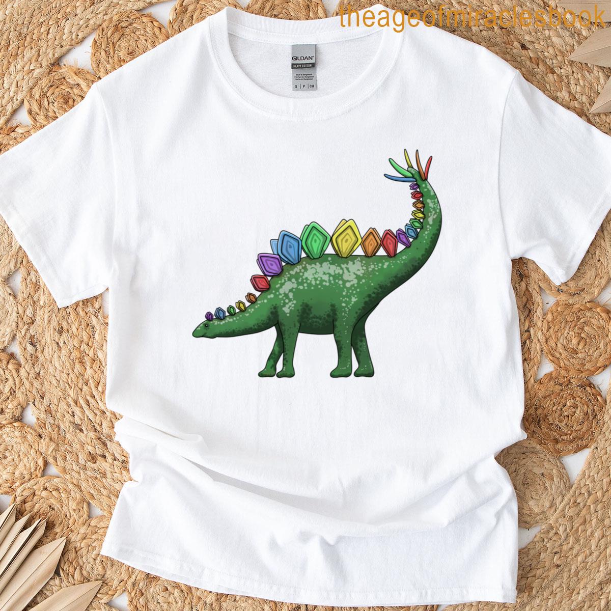 Rainbow Stegosaurus T-shirt