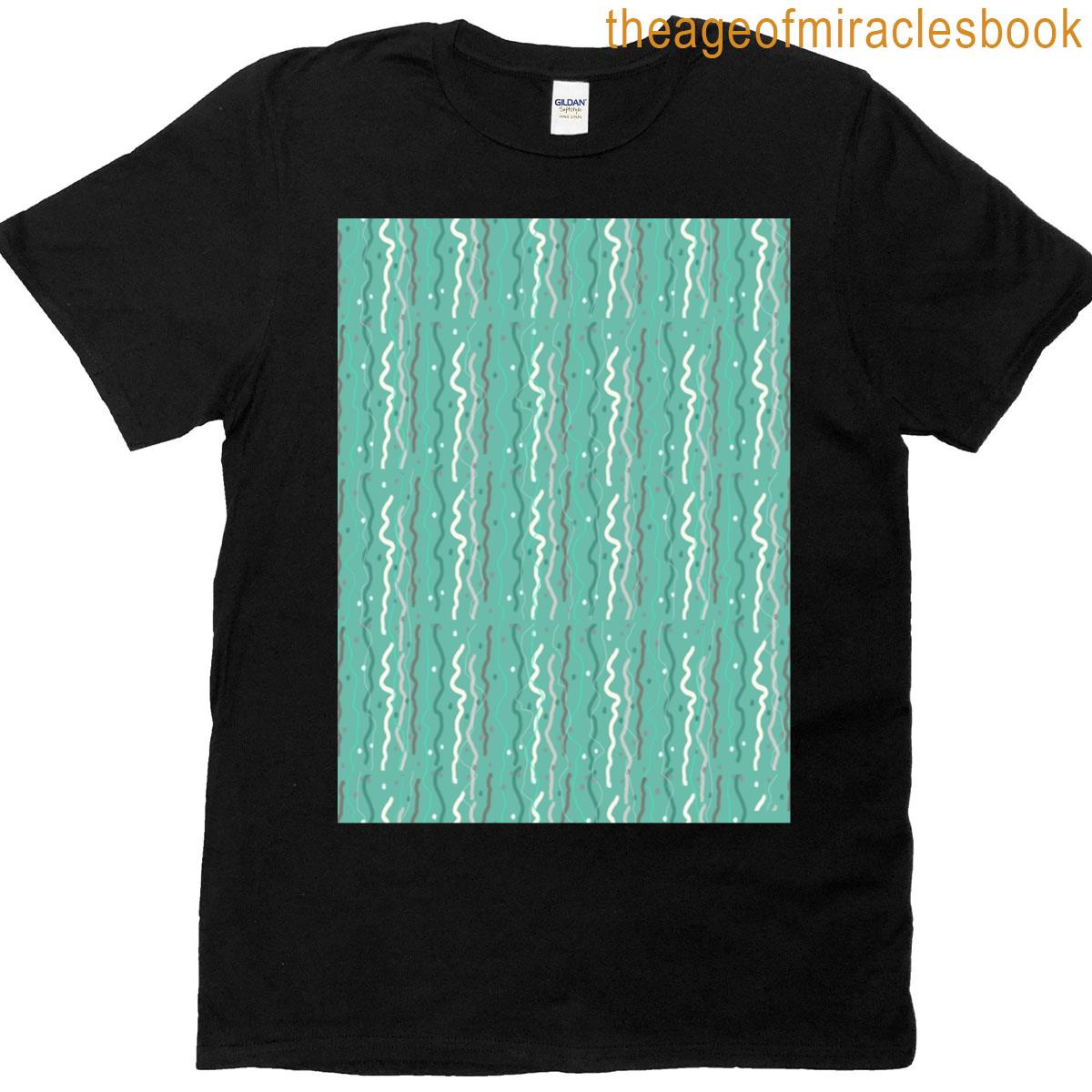 Turquoise Stripes Graphic T-shirt