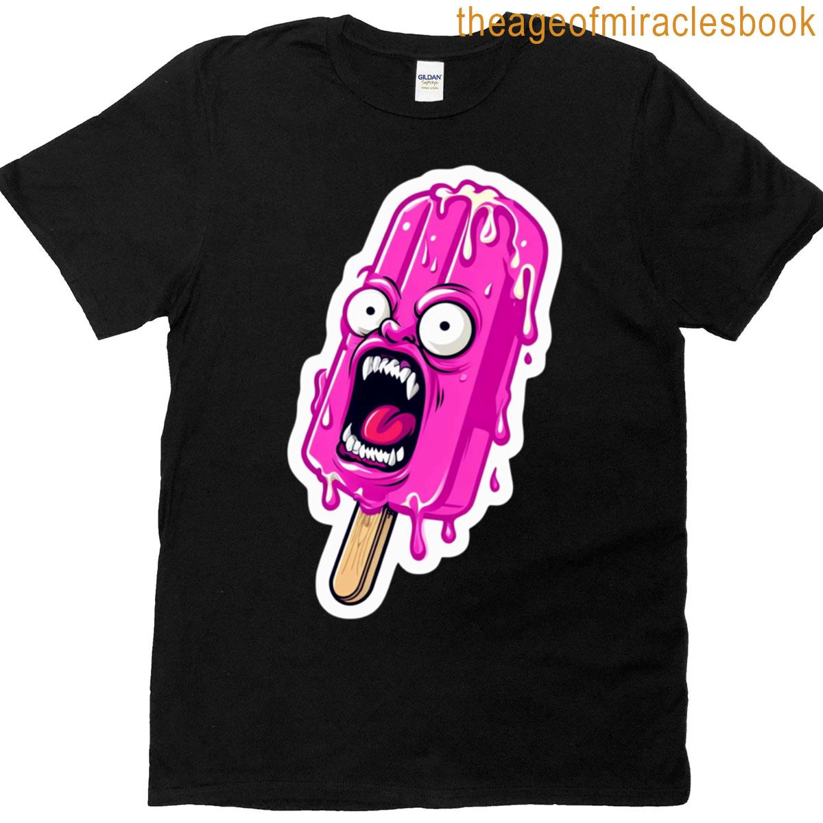 Ice Cream Horror Scream Face T-shirt