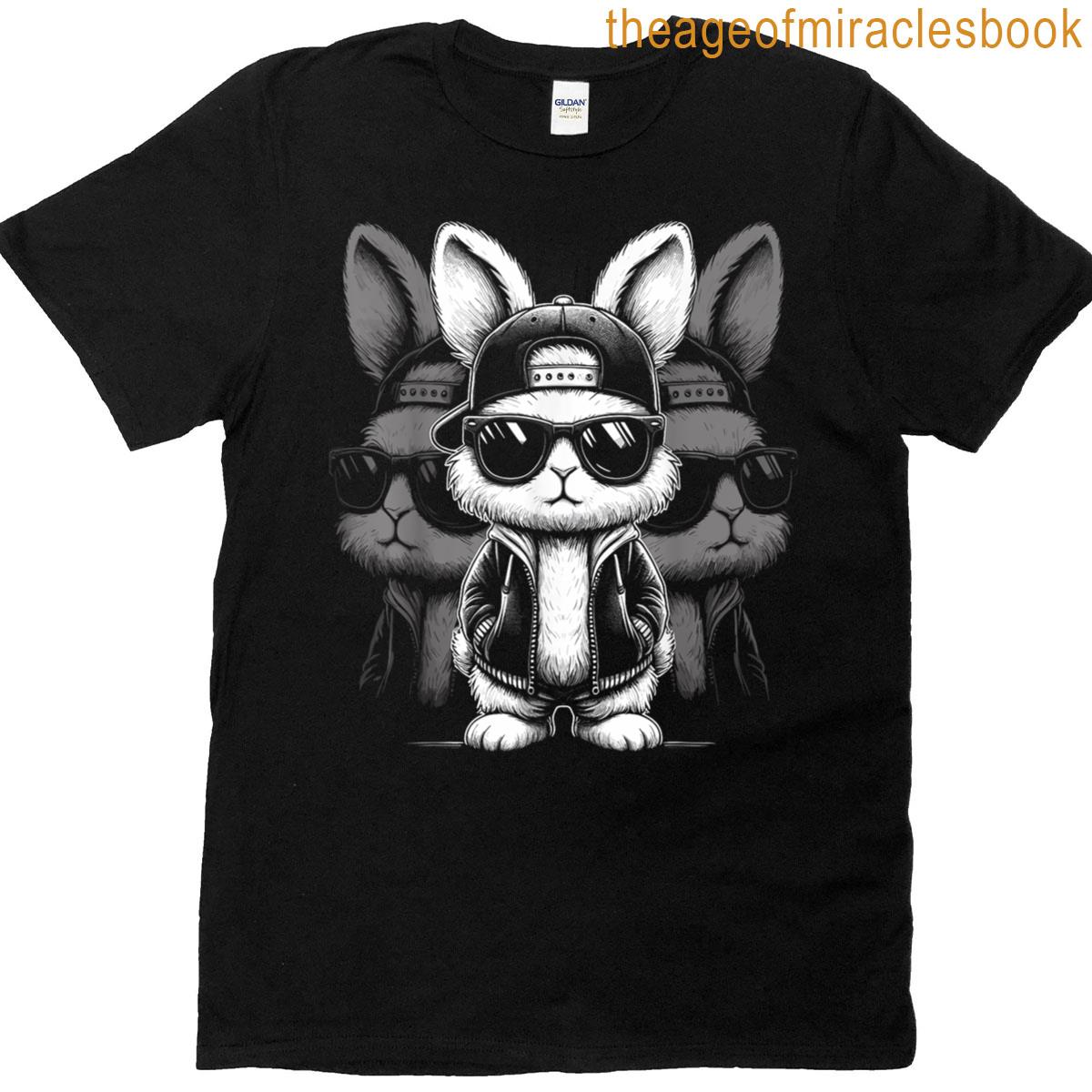Easter Day Boys Bunny Face Sunglasses Easter Day T-shirt