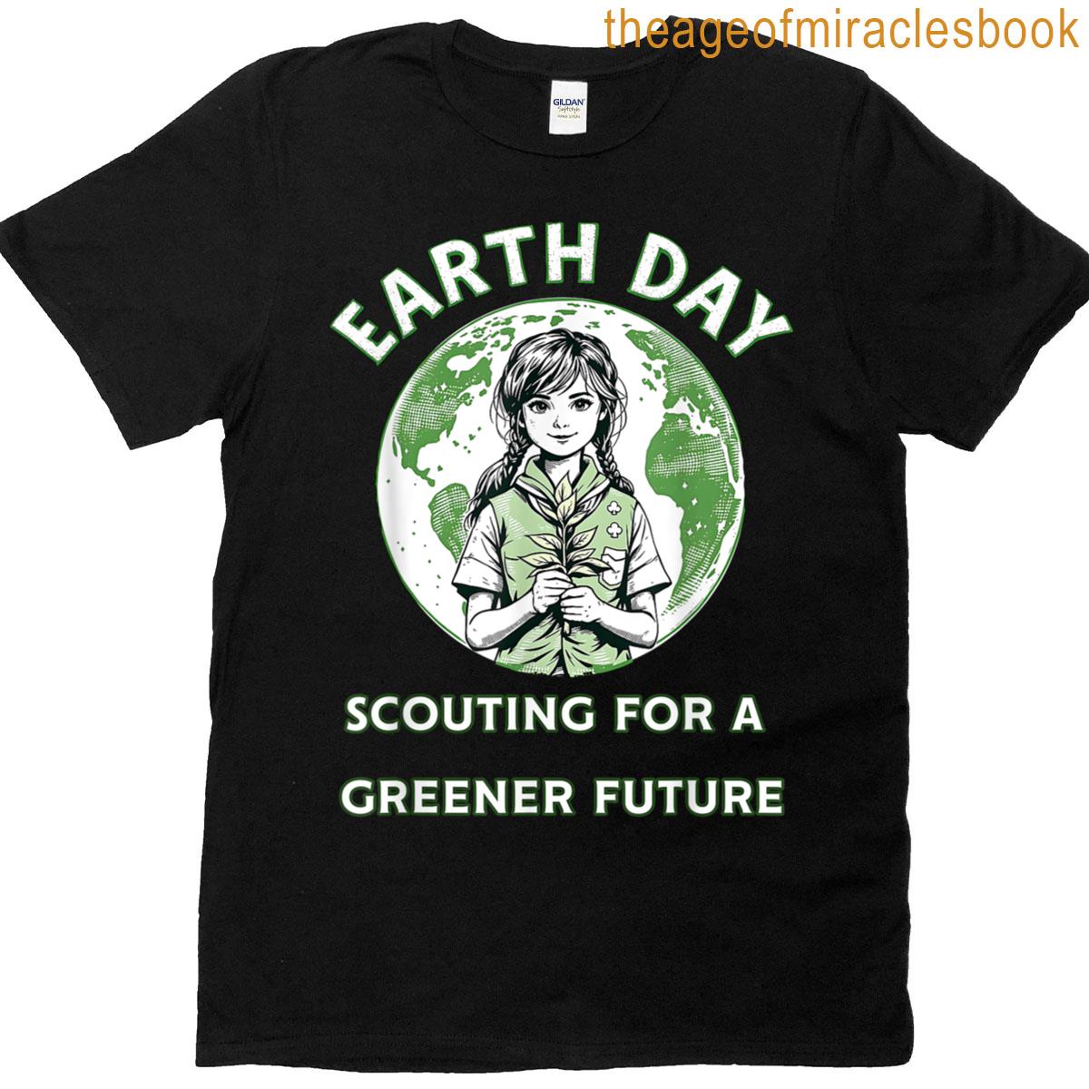 Scouting For A Greener Future Eco Earth Day T-shirt