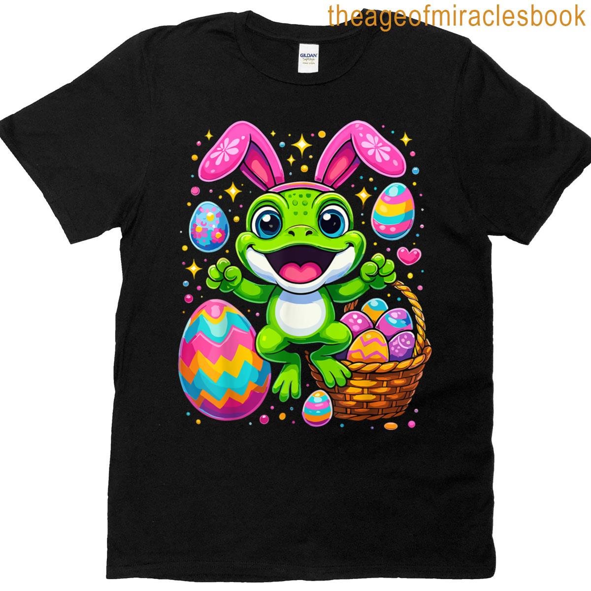 Easter Day Bunny Frog Funny Easter Frog T-shirt