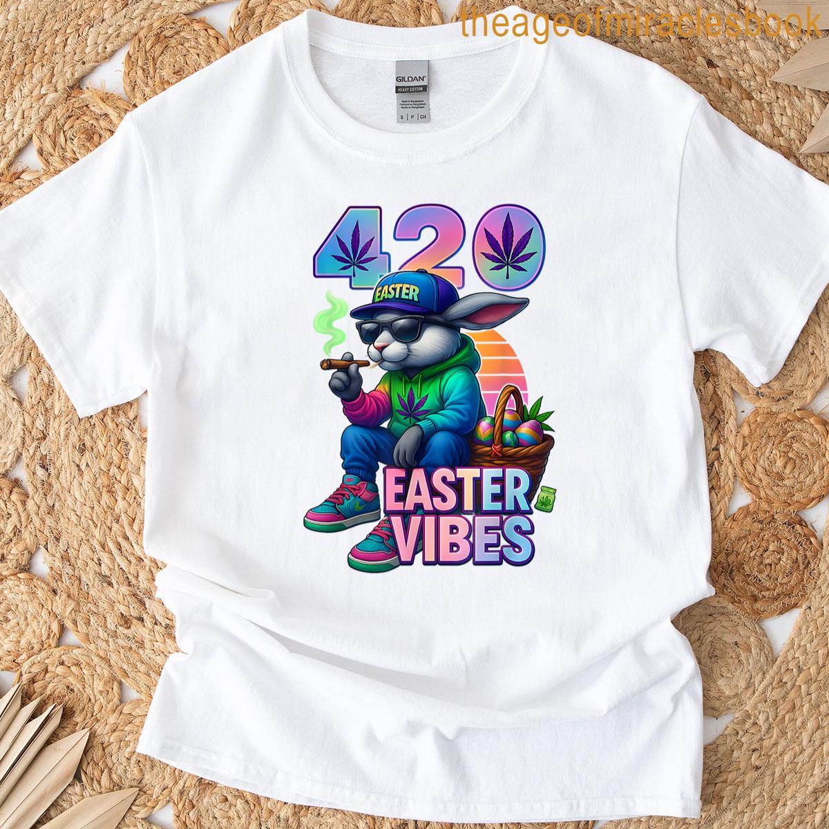 Funny 420 Easter Bunny Design T-shirt