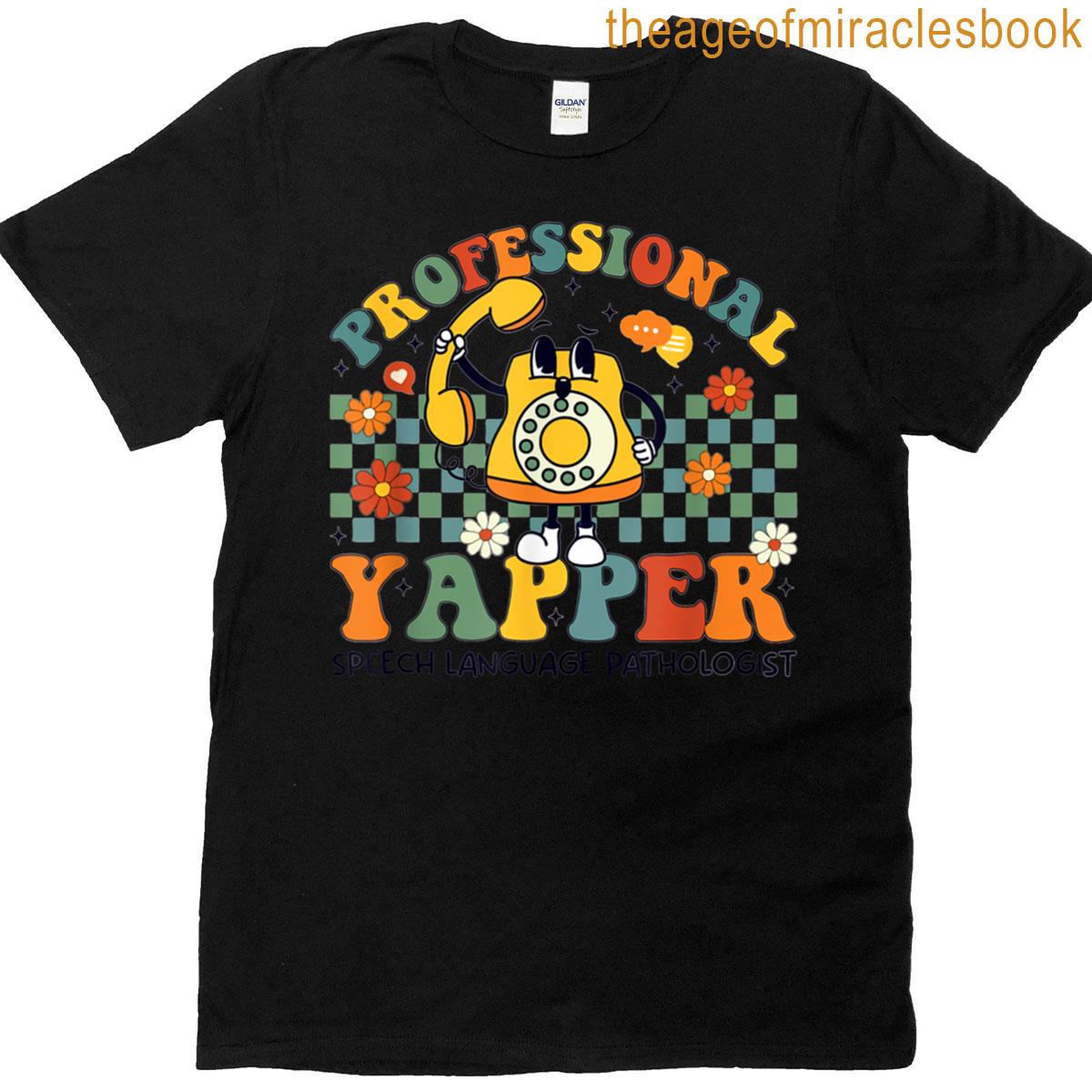 Speech Language Pathologist Retro Slp Professional Yapper T-shirt
