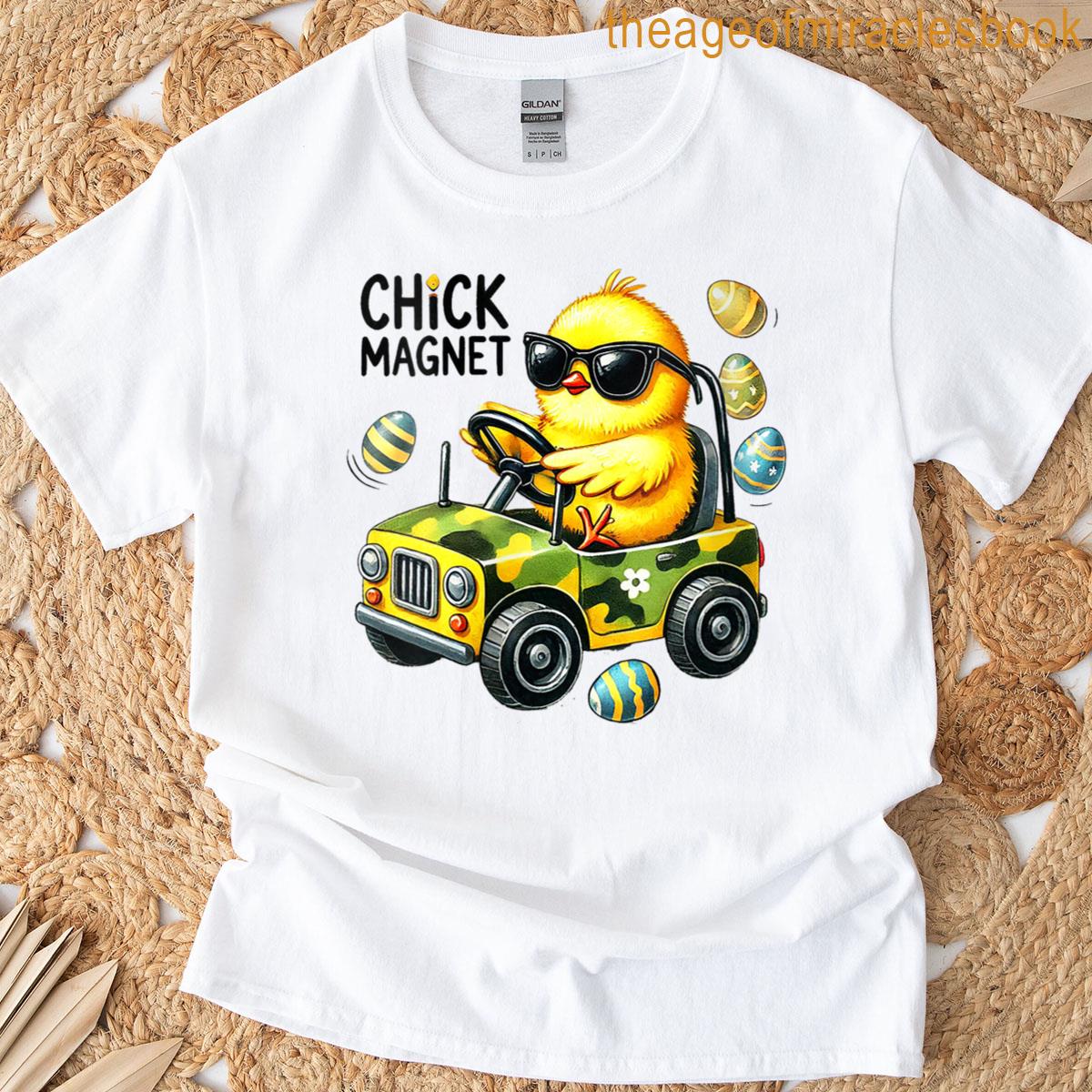 Womens Chick Magnet Cute Easter Tee T-shirt